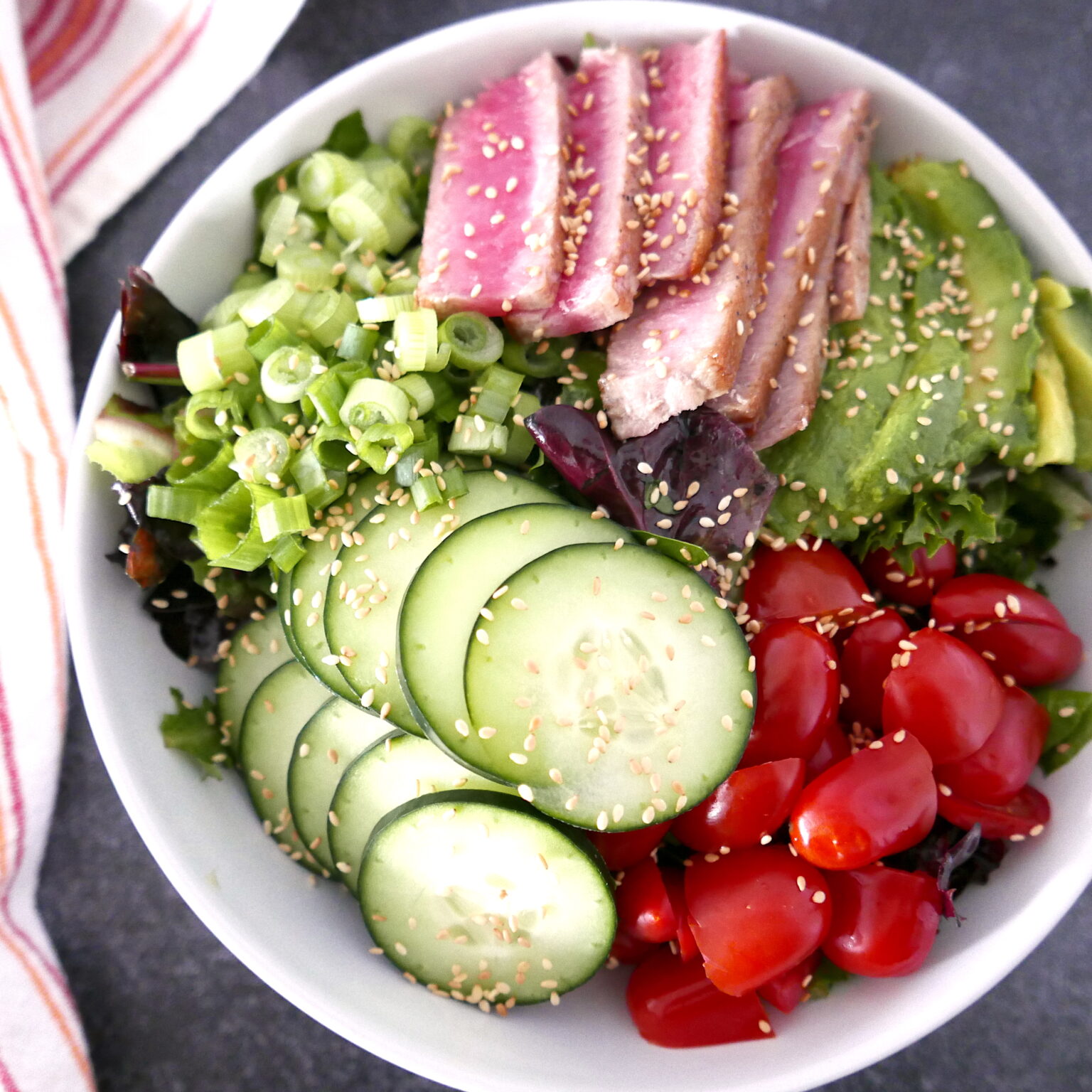 Tuna Steak Salad with Wasabi Vinaigrette
