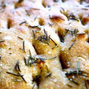 sourdough discard focaccia with rosemary