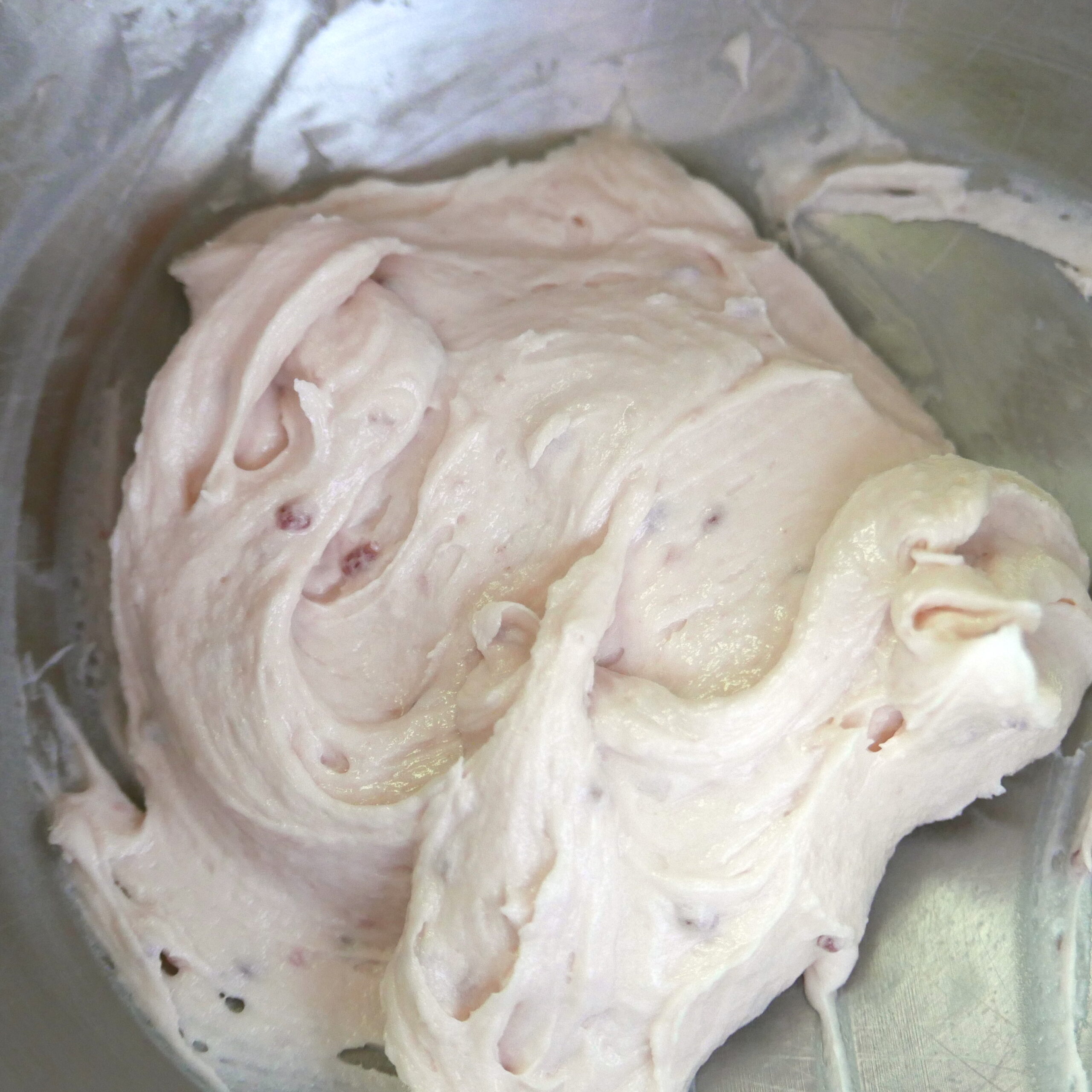 frosting in a mixing bowl