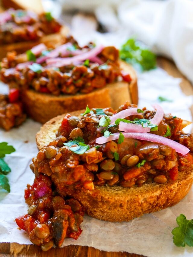 Vegan Sloppy Joes (openfaced) Story Gastronotherapy
