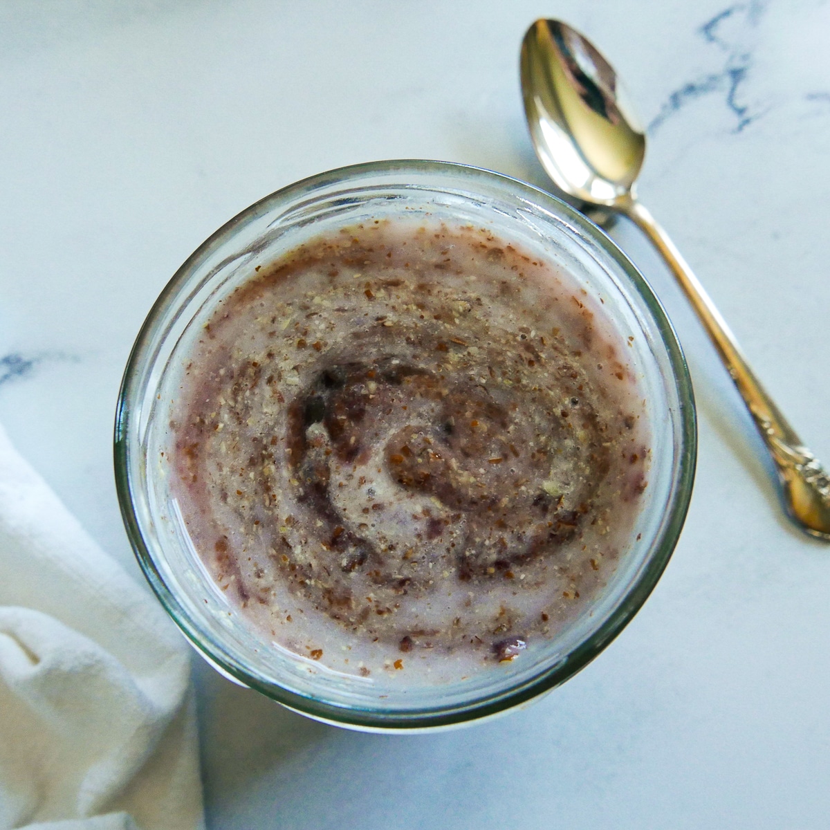 pudding-swirled-with-jam-and-yogurt.jpg pudding swirled with raspberry jam and yogurt.
