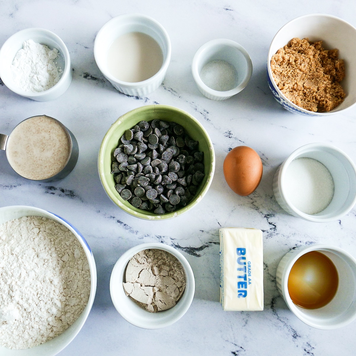 scone recipe ingredients arranged on a table.