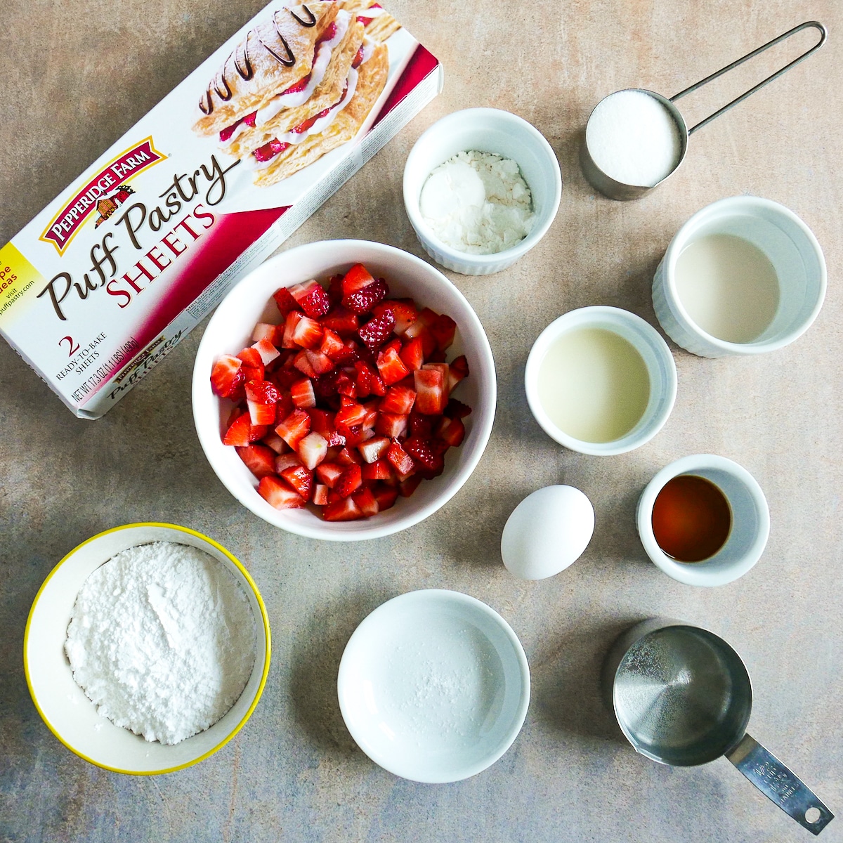 recipe-ingredients.jpg Recipe ingredients arranged on a table.