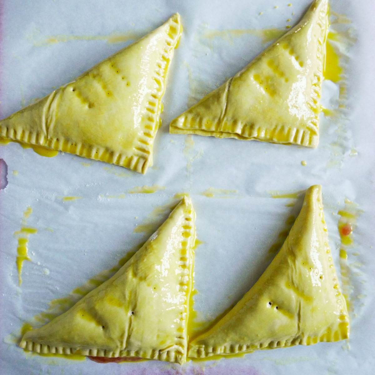 pierced-pastry.jpg Pastry pierced with a fork and brushed with egg wash.