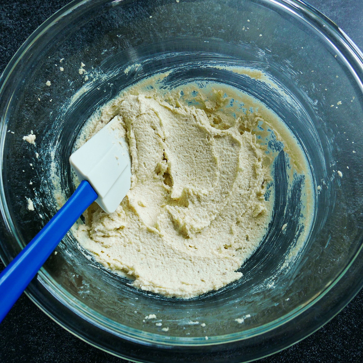 creamed-butter-and-sugar.jpg Butter and sugars creamed in a bowl.