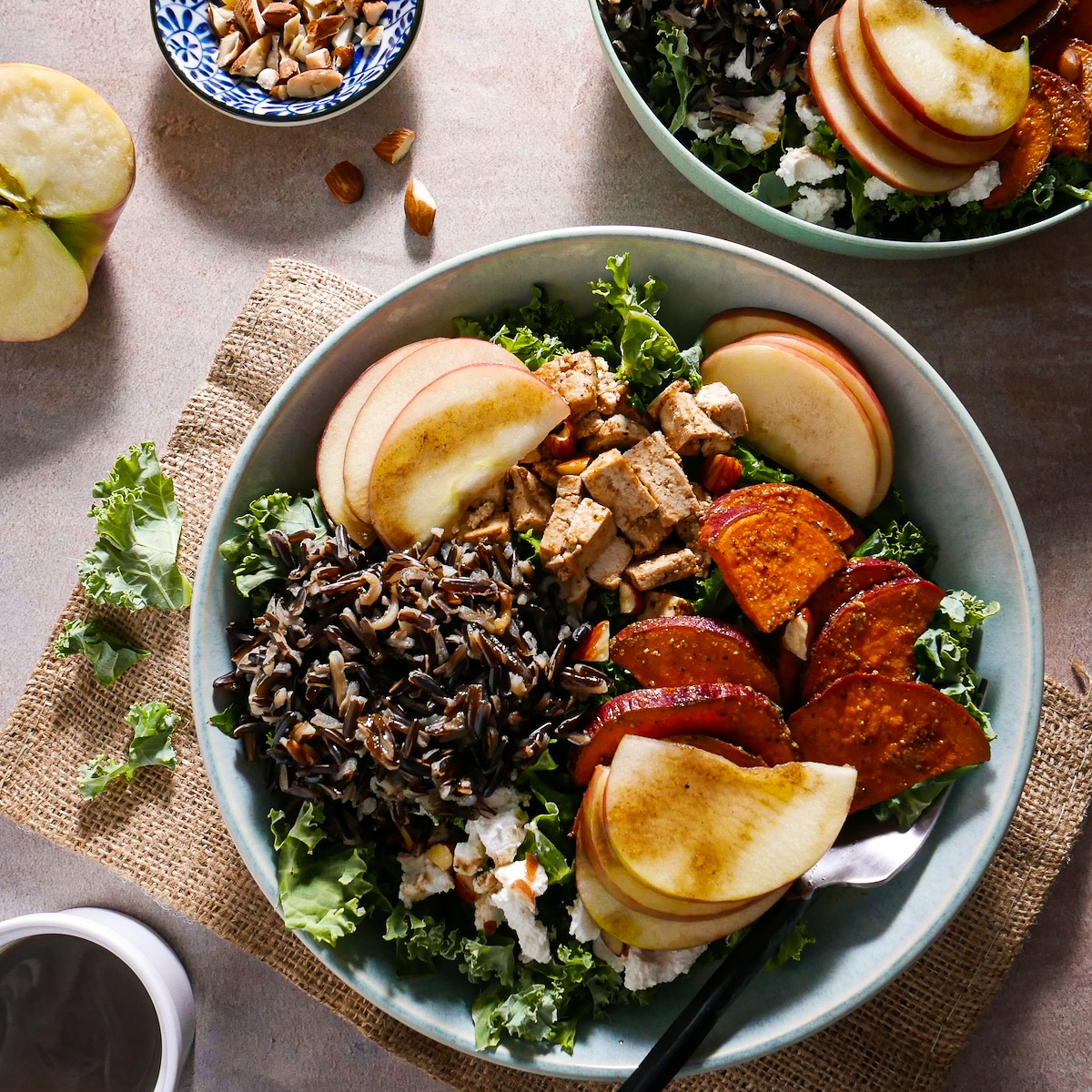 harvest-grain-bowl.jpg Sweetgreen copycat harvest bowl arranged on a table.