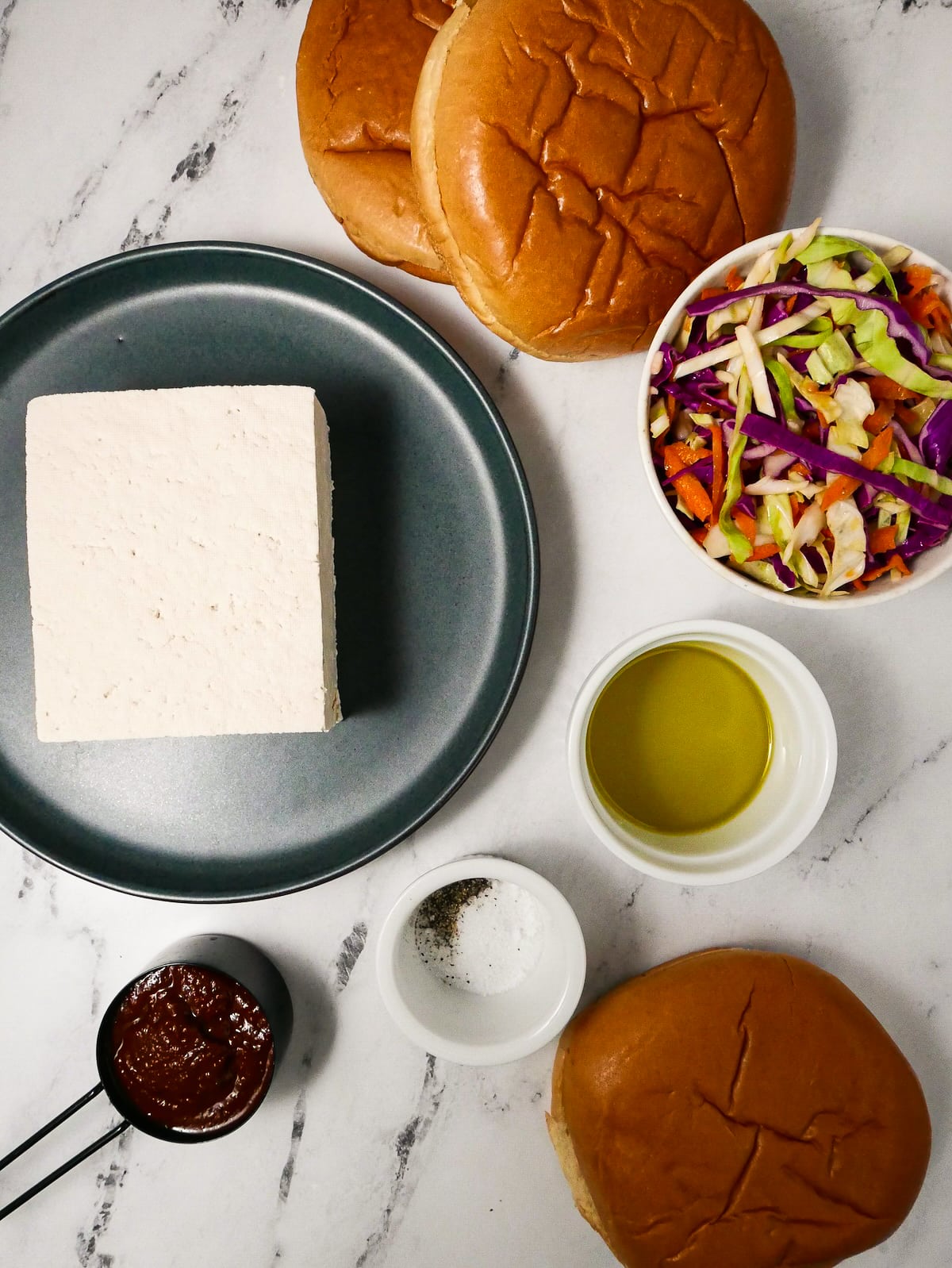 sandwich-ingredients.jpg Ingredients for bbq tofu sandwich on a table.