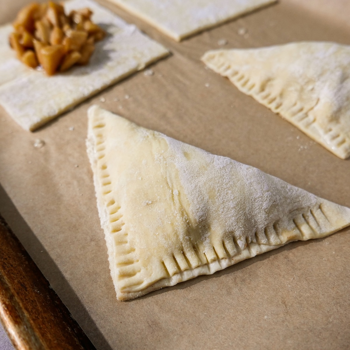 hand-pies.jpg Puff pastry hand pies with sealed edges.