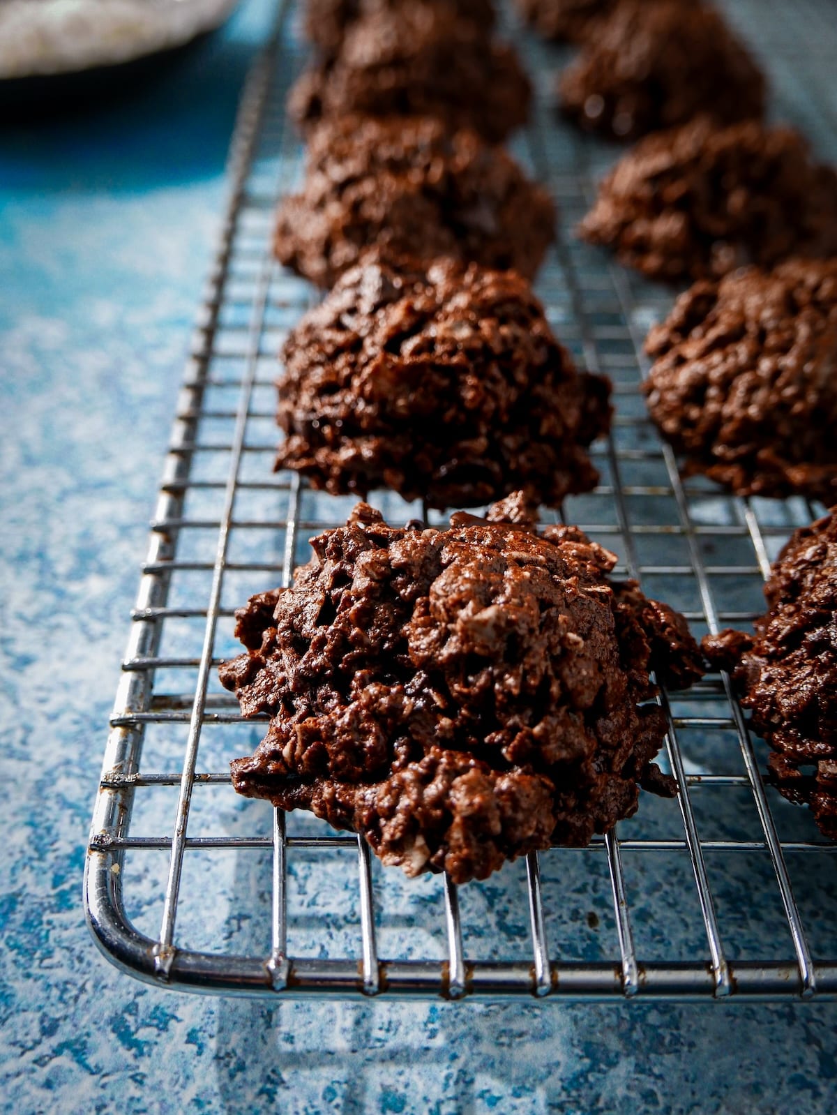 baked-macaroons.jpg Baked coconut macaroons cooling on a wire rack.