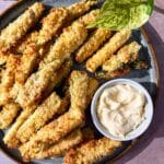 Crispy zucchini fries with aioli dipping sauce.